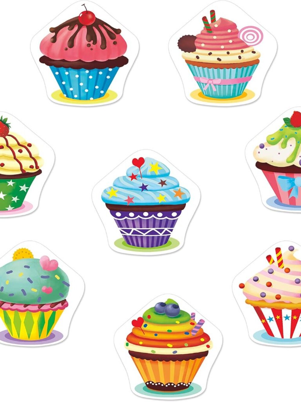 Cupcake Dessert Stickers 115 count Shipping Supply/Craft Stickers 8 designs - Picture 6 of 6